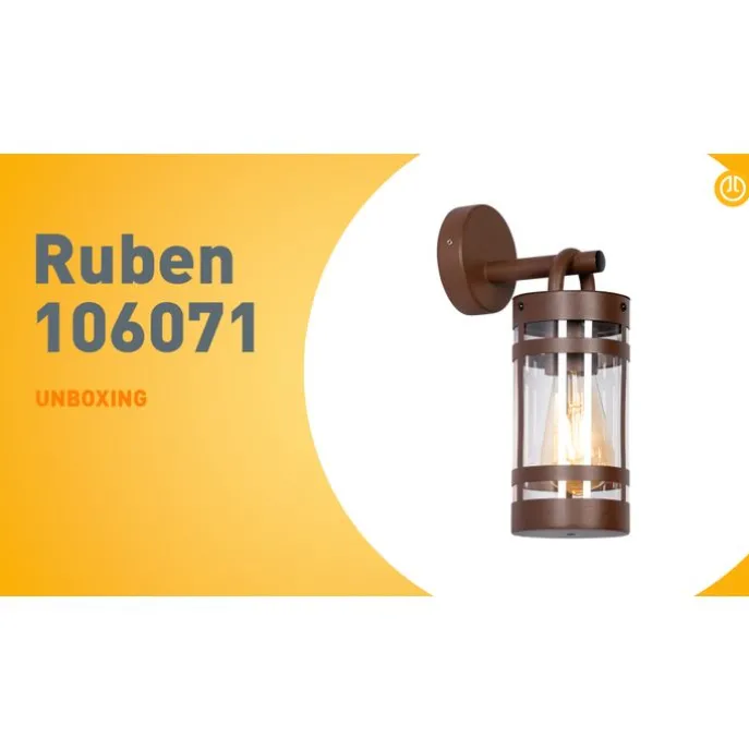 Industrielle Außenwandleuchte rostbraun IP44 - Ruben