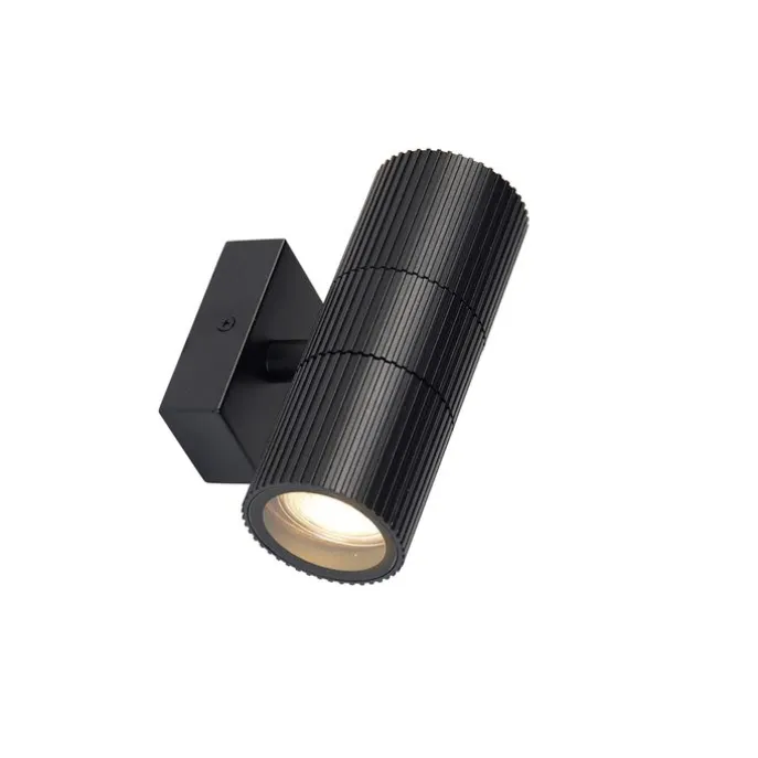 Industrielle Außenwandleuchte schwarz 2-flammig IP44 - Vigo