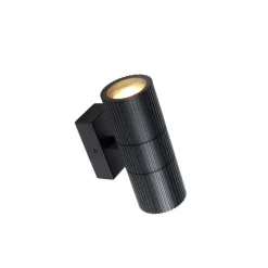 Industrielle Außenwandleuchte schwarz 2-flammig IP44 - Vigo