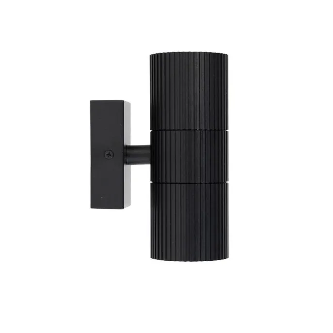 Industrielle Außenwandleuchte schwarz 2-flammig IP44 - Vigo