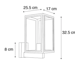 Industrielle Außenwandleuchte grau IP44 - Sutton Up