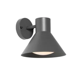 Industrielle Außenwandleuchte dunkelgrauer Kegel IP44 - Natas