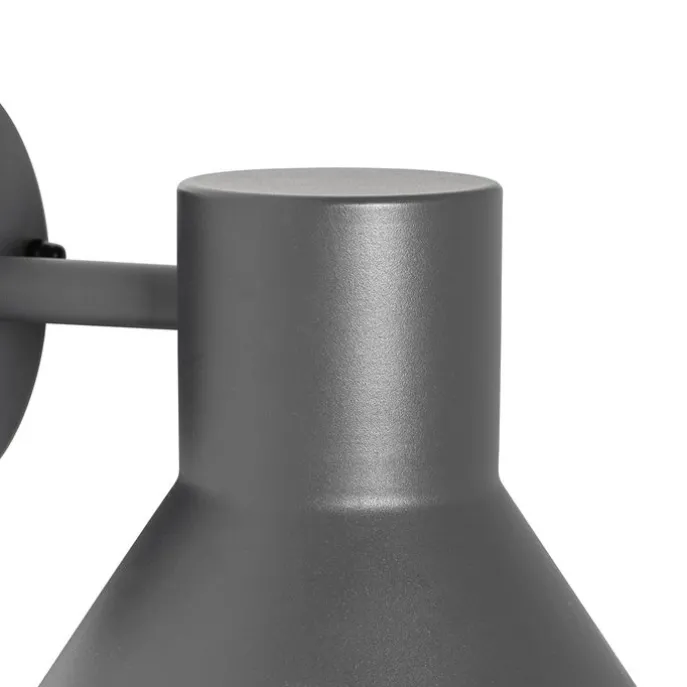 Industrielle Außenwandleuchte dunkelgrauer Kegel IP44 - Natas