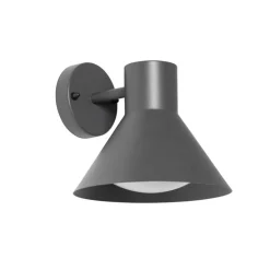 Industrielle Außenwandleuchte dunkelgrauer Kegel IP44 - Natas