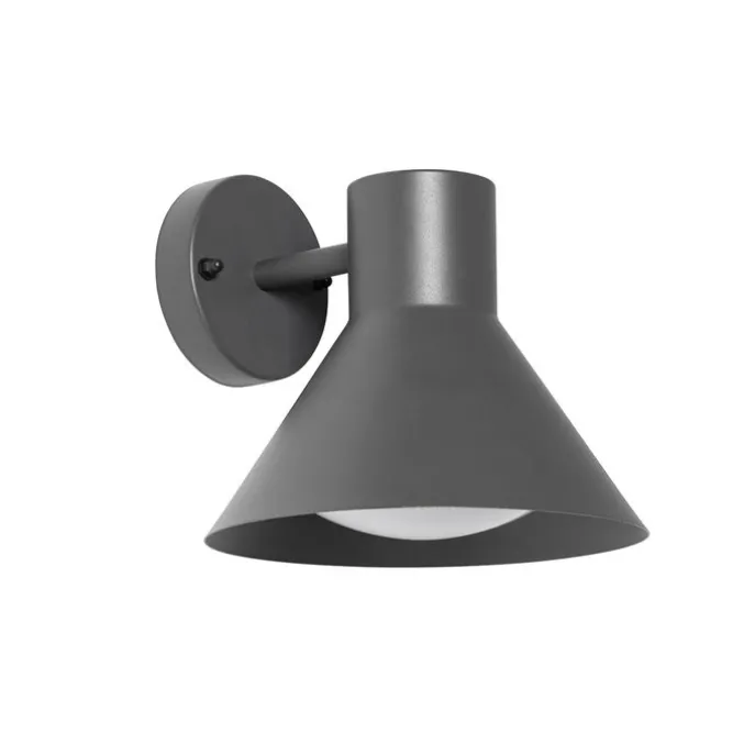 Industrielle Außenwandleuchte dunkelgrauer Kegel IP44 - Natas