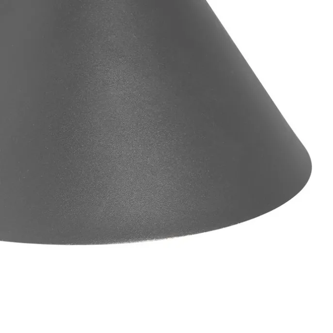 Industrielle Außenwandleuchte dunkelgrauer Kegel IP44 - Natas