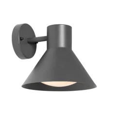 Industrielle Außenwandleuchte dunkelgrauer Kegel IP44 - Natas