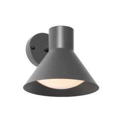 Industrielle Außenwandleuchte dunkelgrauer Kegel IP44 - Natas