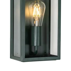 Industrielle Außenwandleuchte dunkelgrün mit Glas IP44 - Rotterdam