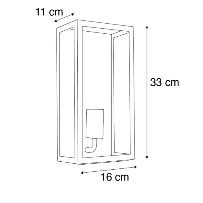 Industrielle Außenwandleuchte dunkelgrün mit Glas IP44 - Rotterdam