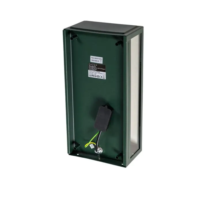 Industrielle Außenwandleuchte dunkelgrün mit Glas IP44 - Rotterdam