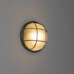 Industrielle Außenwandleuchte Antik Gold IP44 - Hanneke