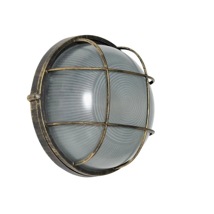 Industrielle Außenwandleuchte Antik Gold IP44 - Hanneke