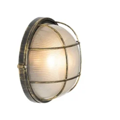 Industrielle Außenwandleuchte Antik Gold IP44 - Hanneke