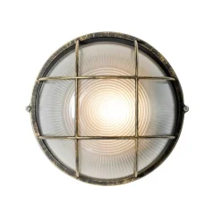 Industrielle Außenwandleuchte Antik Gold IP44 - Hanneke