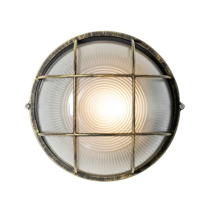 Industrielle Außenwandleuchte Antik Gold IP44 - Hanneke