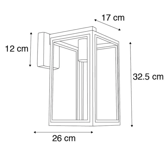 Industrielle Außenwandleuchte grau IP44 - Sutton down