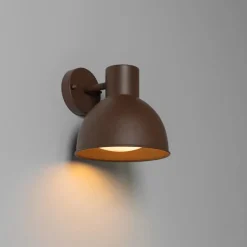 Industrielle Außenwandleuchte rostbraun rund IP44 - Natas