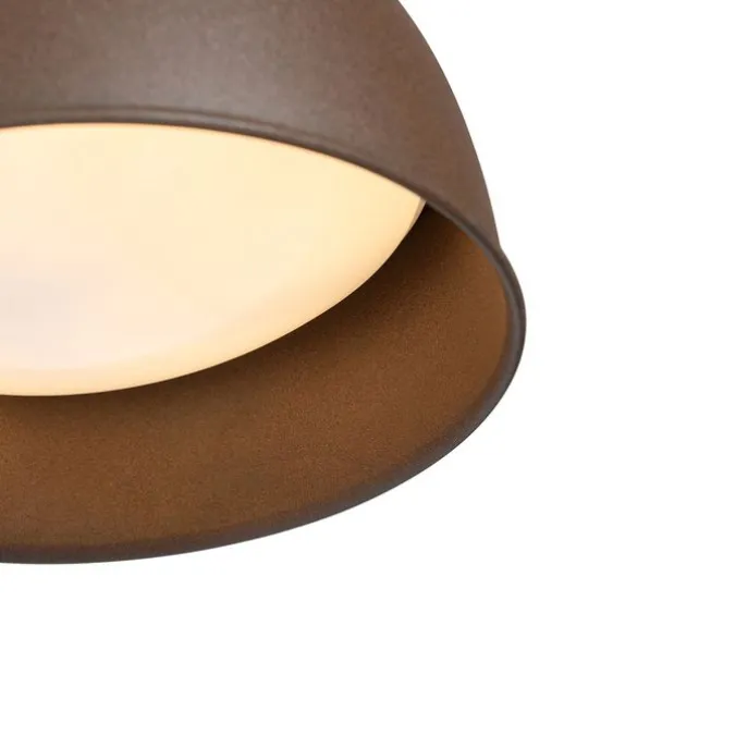 Industrielle Außenwandleuchte rostbraun rund IP44 - Natas