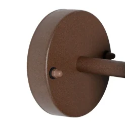 Industrielle Außenwandleuchte rostbraun rund IP44 - Natas