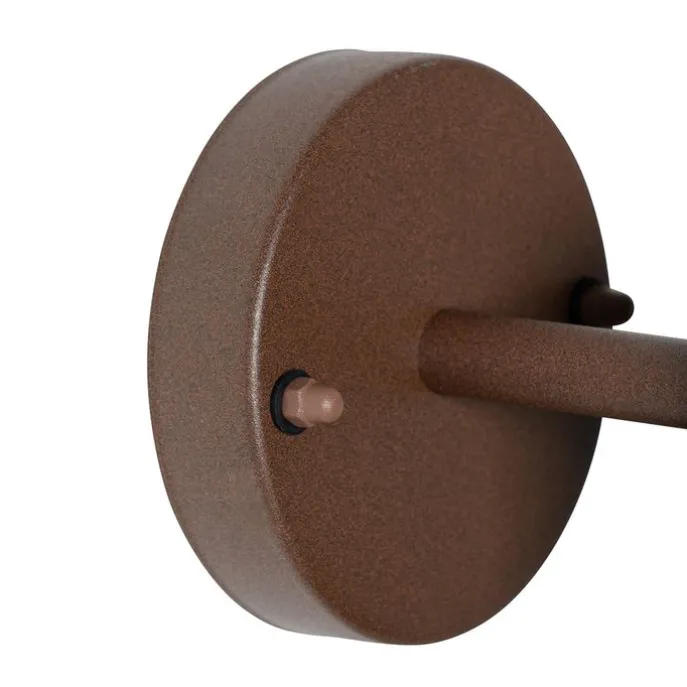 Industrielle Außenwandleuchte rostbraun rund IP44 - Natas