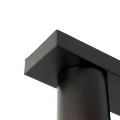 Industrielle Deckenlampe schwarz mit goldenem länglichem 3-Licht - Raspi