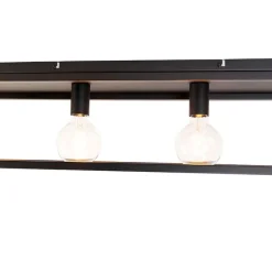 Industrielle Deckenlampe schwarz 99,5 cm 4-flammig - Cage