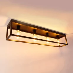 Industrielle Deckenlampe schwarz 99,5 cm 4-flammig - Cage