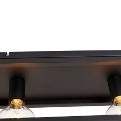 Industrielle Deckenlampe schwarz 99,5 cm 4-flammig - Cage