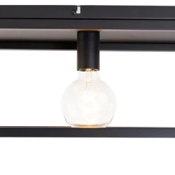 Industrielle Deckenlampe schwarz 99,5 cm 4-flammig - Cage