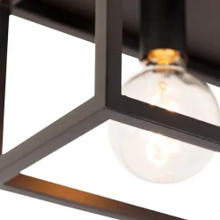 Industrielle Deckenlampe schwarz 99,5 cm 4-flammig - Cage