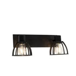 Industrielle Deckenlampe schwarz 2-flammig - Fotu