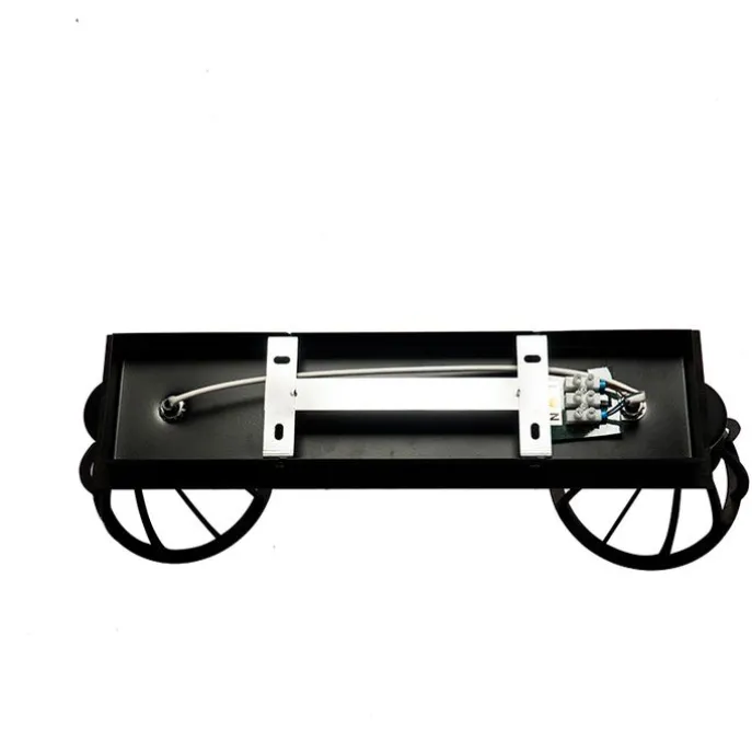 Industrielle Deckenlampe schwarz 2-flammig - Fotu