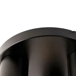 Industrielle Deckenlampe schwarz mit goldenen runden 3 Lichtern - Raspi