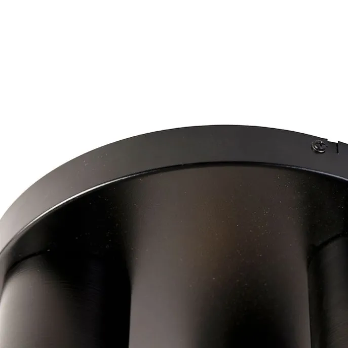 Industrielle Deckenlampe schwarz mit goldenen runden 3 Lichtern - Raspi