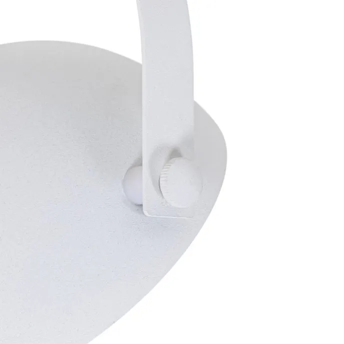 Industrielle Deckenleuchte weiß mit silbernem 3-Licht verstellbar – Magnax