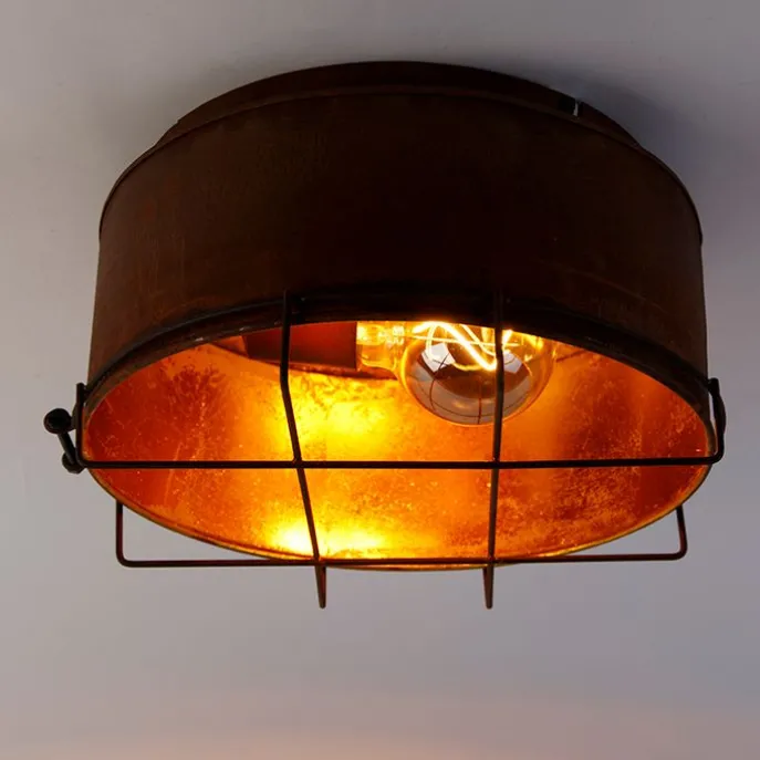 Industrielle Deckenleuchte rostbraun 35 cm - Barril