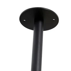 Industrielle Deckenleuchte schwarz mit Holz 3-Licht - Regal