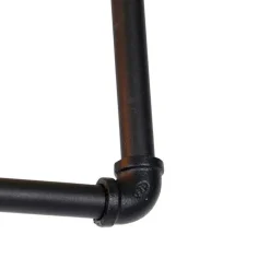 Industrielle Deckenleuchte schwarz mit Holz 3-Licht - Regal