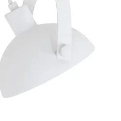 Industrielle Deckenleuchte weiß mit Silber 15 cm verstellbar – Magnax