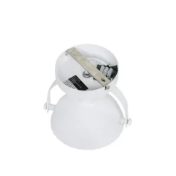 Industrielle Deckenleuchte weiß mit Silber 15 cm verstellbar – Magnax