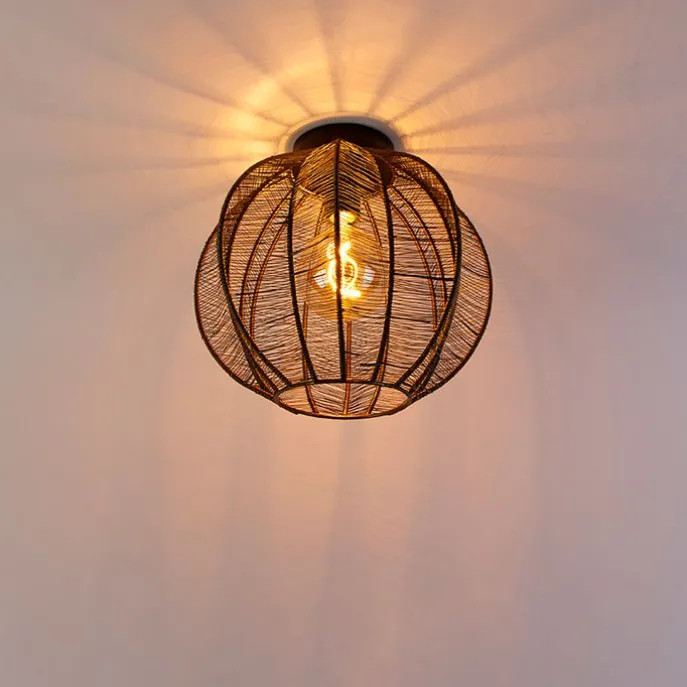 Industrielle Deckenleuchte Bronze mit Schwarz - Dong