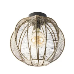 Industrielle Deckenleuchte Bronze mit Schwarz - Dong