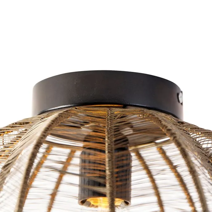 Industrielle Deckenleuchte Bronze mit Schwarz - Dong