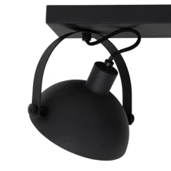 Industrielle Deckenleuchte schwarz mit Gold 2-flammig verstellbar – Magnax