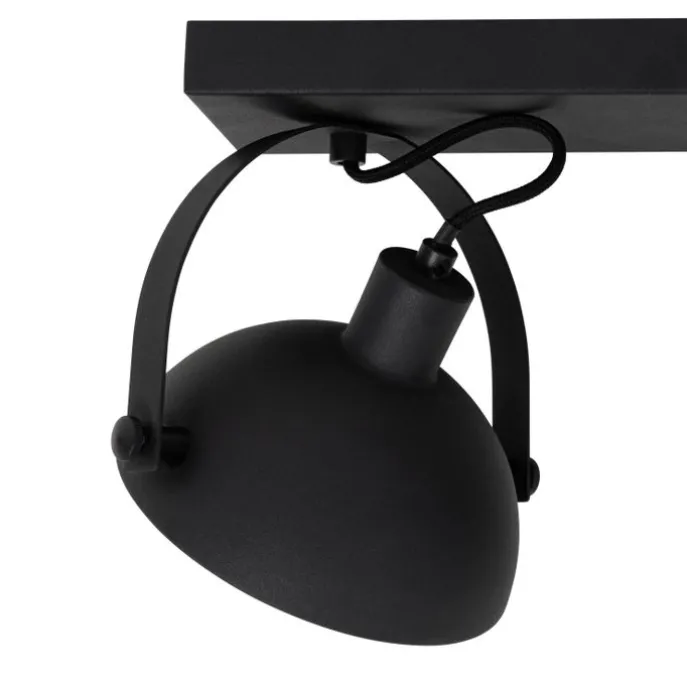 Industrielle Deckenleuchte schwarz mit Gold 2-flammig verstellbar – Magnax