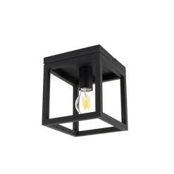 Industrielle Deckenleuchte Schwarz Stahl - Cage