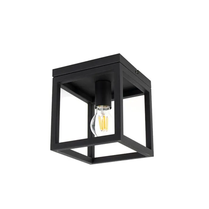 Industrielle Deckenleuchte Schwarz Stahl - Cage