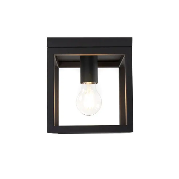 Industrielle Deckenleuchte Schwarz Stahl - Cage