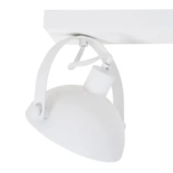 Industrielle Deckenleuchte weiß mit silbernem 2-Licht verstellbar – Magnax